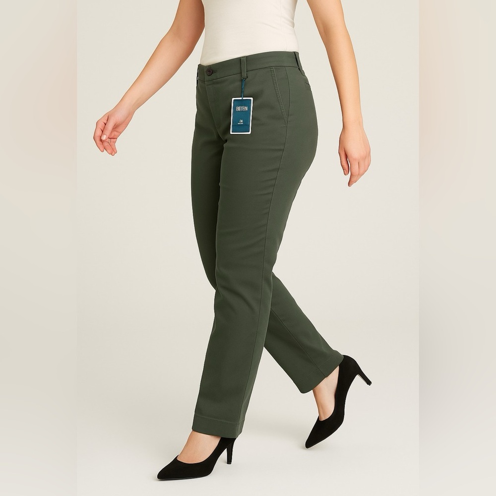 Bitten by Sarah Jessica Parker Green Straight Leg Pants